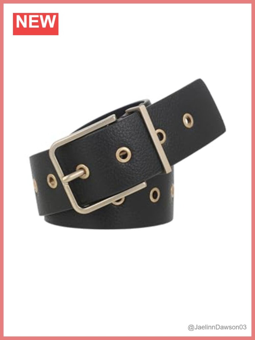 Women's 100% Leather Eyelet Belt Adjustable Roller Buckle 1.5 Inch